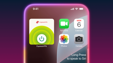 ExpressVPN app on iPhone's widget &ndash; promo image